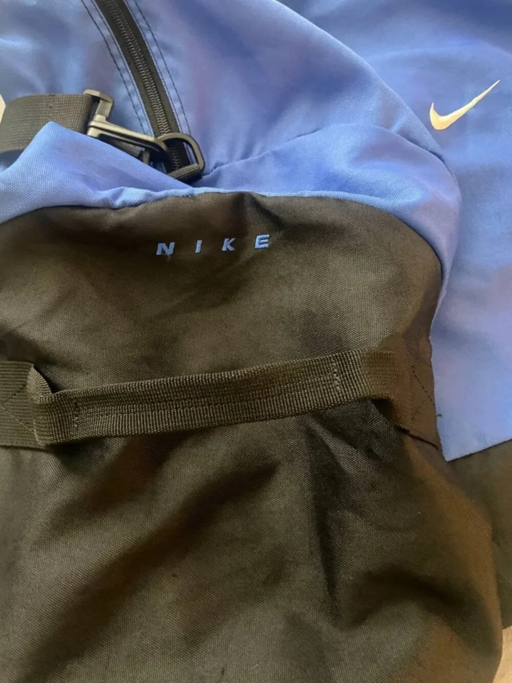 Vintage 90s Nike Duffle Bag Extra Large Royal Blue Nylon Gym Bag